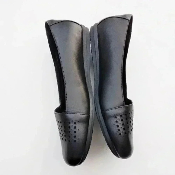 Abeo Fleur Pro 24/7 Womens Black Leather Perforated Comfort Flats Size 7… - Picture 4 of 10
